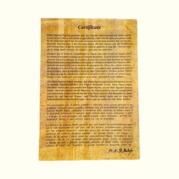 Egyptian Papyrus Paper Art by Delta Papyrus Factory - Picture 4 of 5